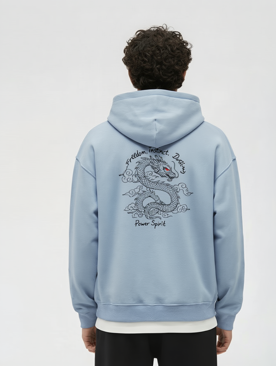 Blue Dragon Destiny Oversized Hoodie