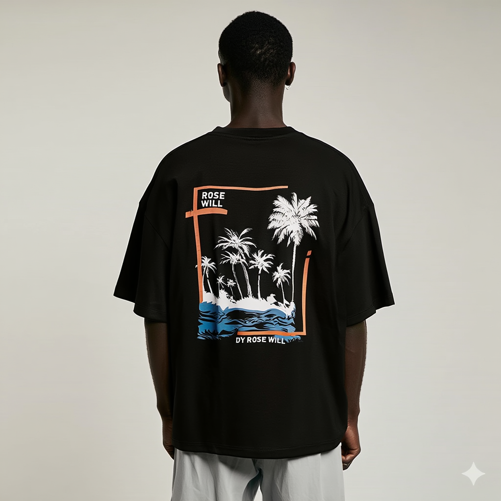 Tropical Retro Oversized T-Shirt