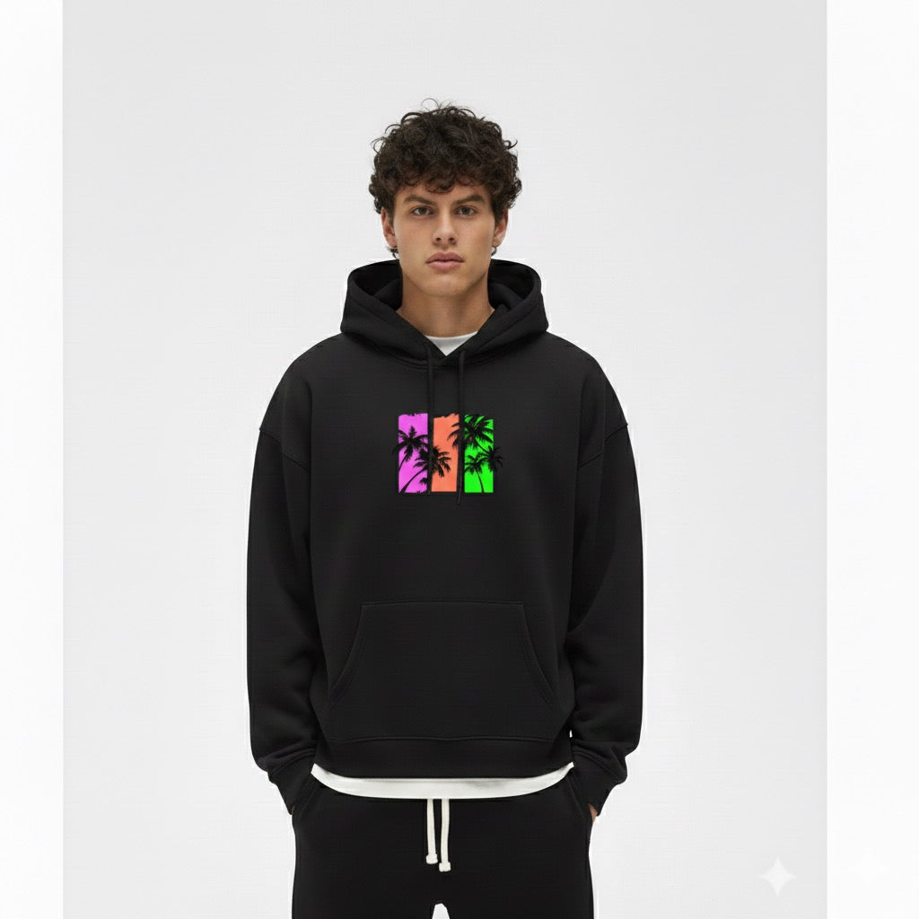 Tropical Retro Oversized Hoodie