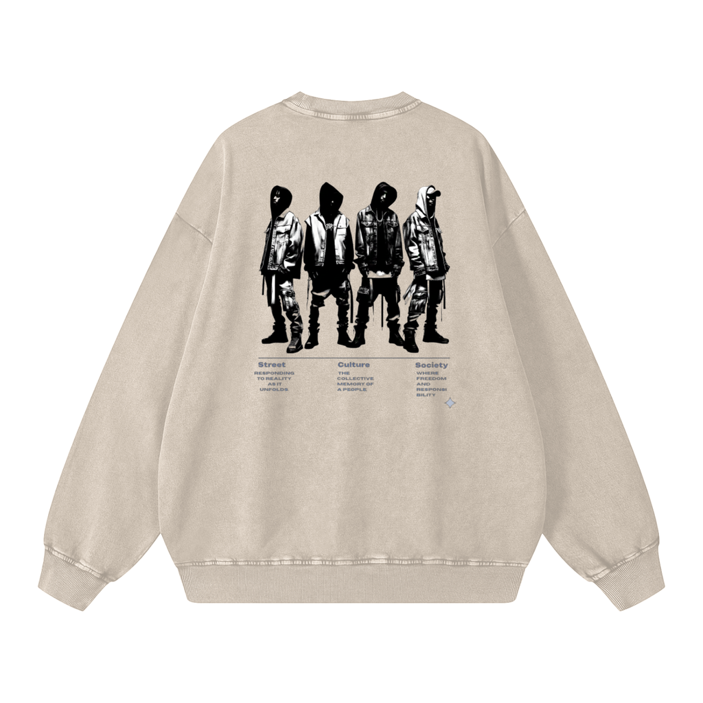 Snow Washed Oversized Sweatshirt