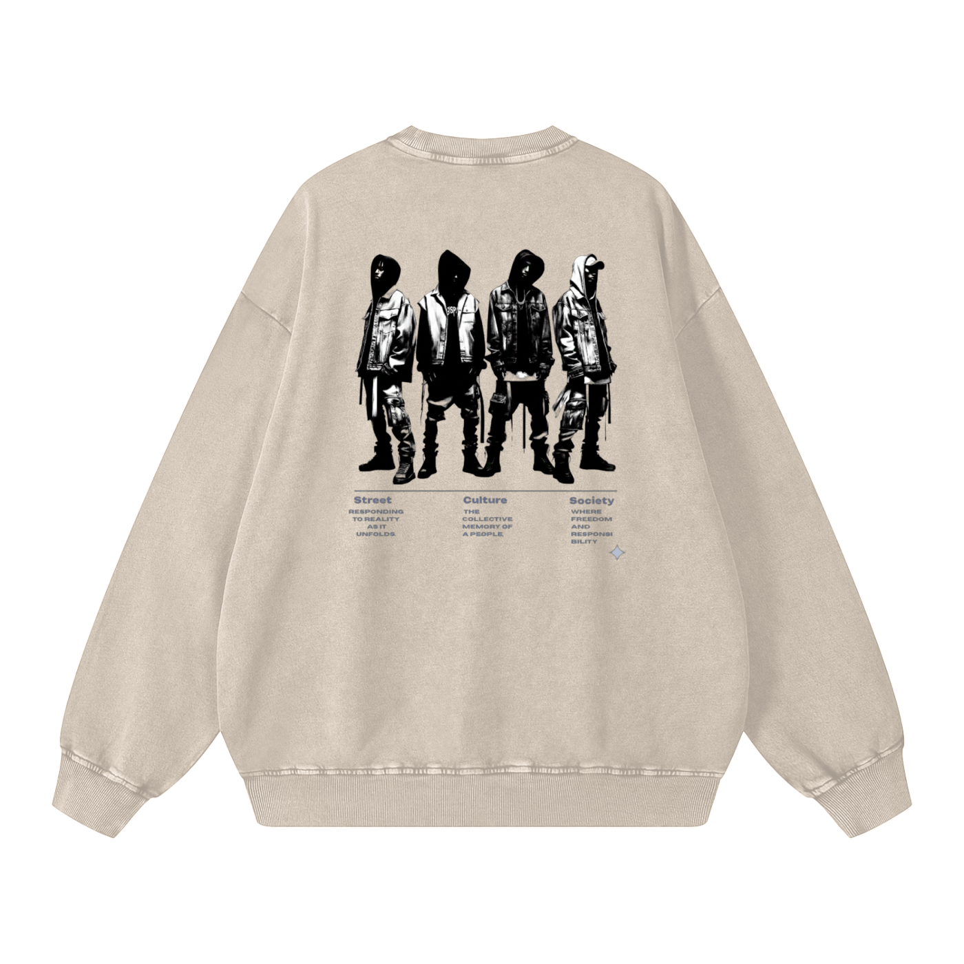 Snow Washed Oversized Sweatshirt