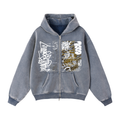 Zip-Through Boxy Fleece Hoodie
