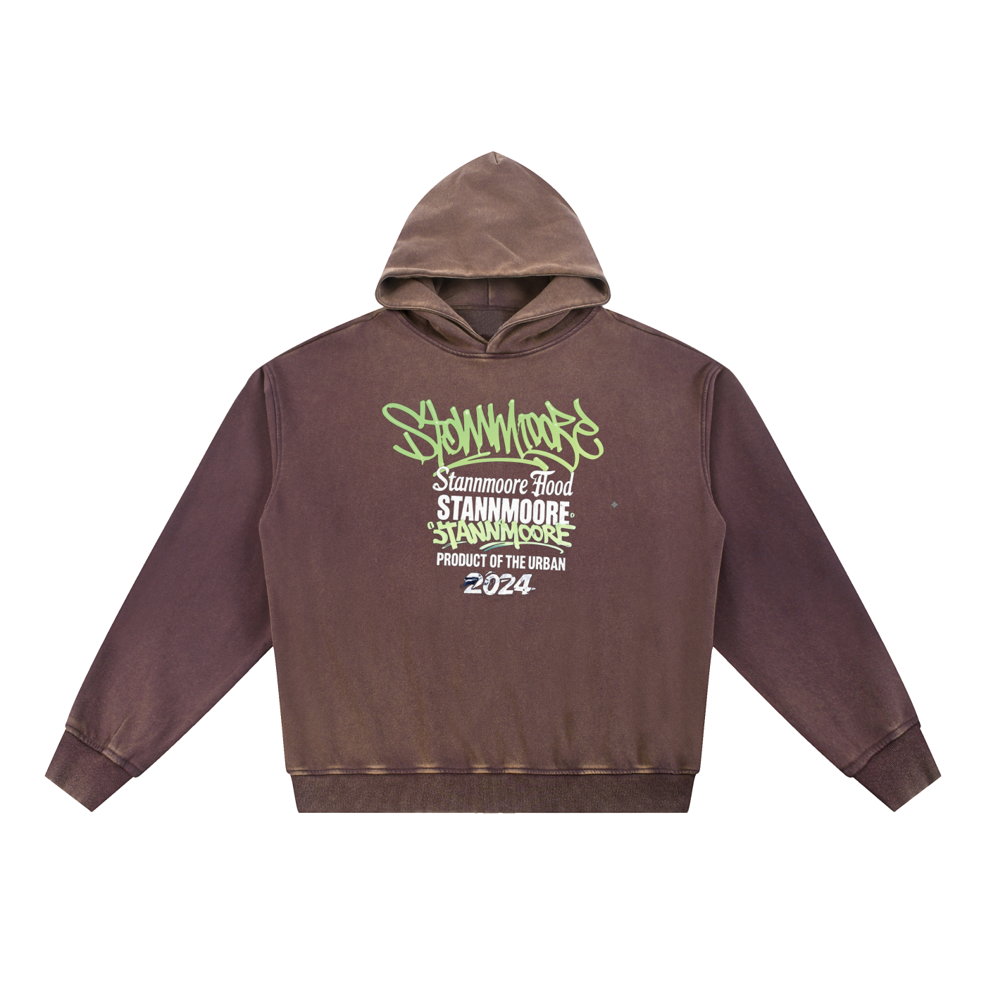 Vintage Washed Gradient Fleece Hoodie