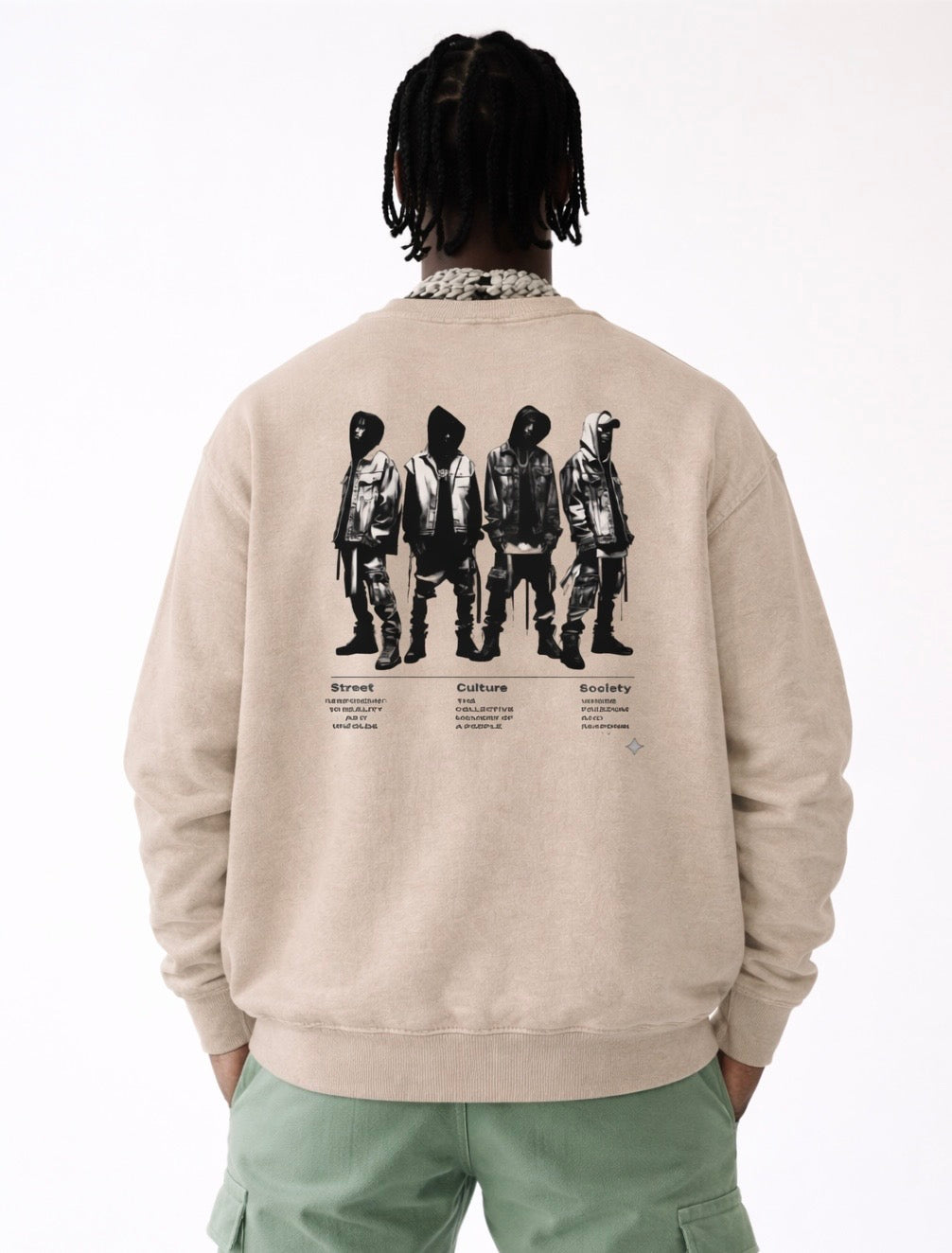 Snow Washed Oversized Sweatshirt