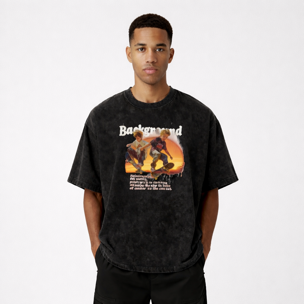 Snow Washed Oversized Tee