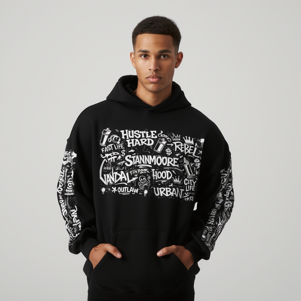 Urban Graffiti Oversize Hoodie