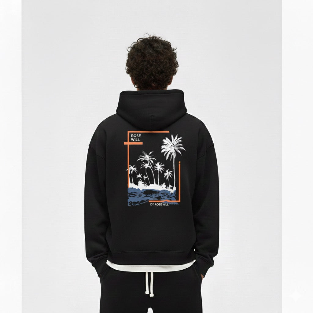 Tropical Retro Oversized Hoodie