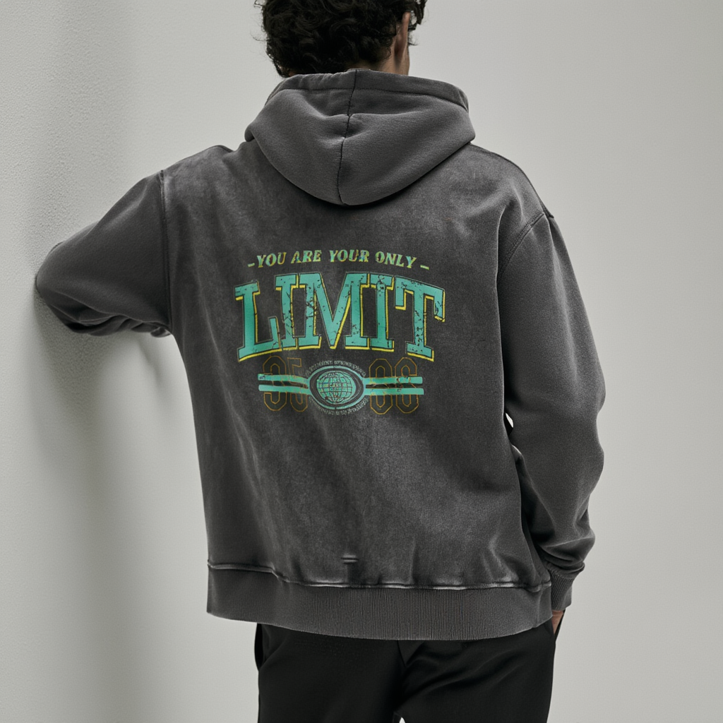 Snow Wash Fleece Oversize Hoodie