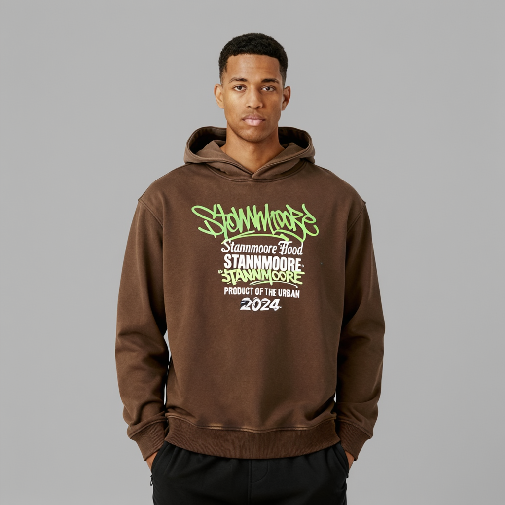 Vintage Washed Gradient Fleece Hoodie
