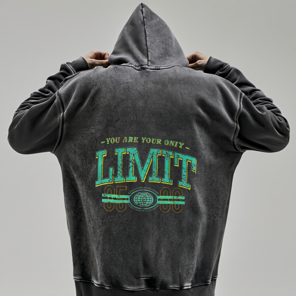 Snow Wash Fleece Oversize Hoodie