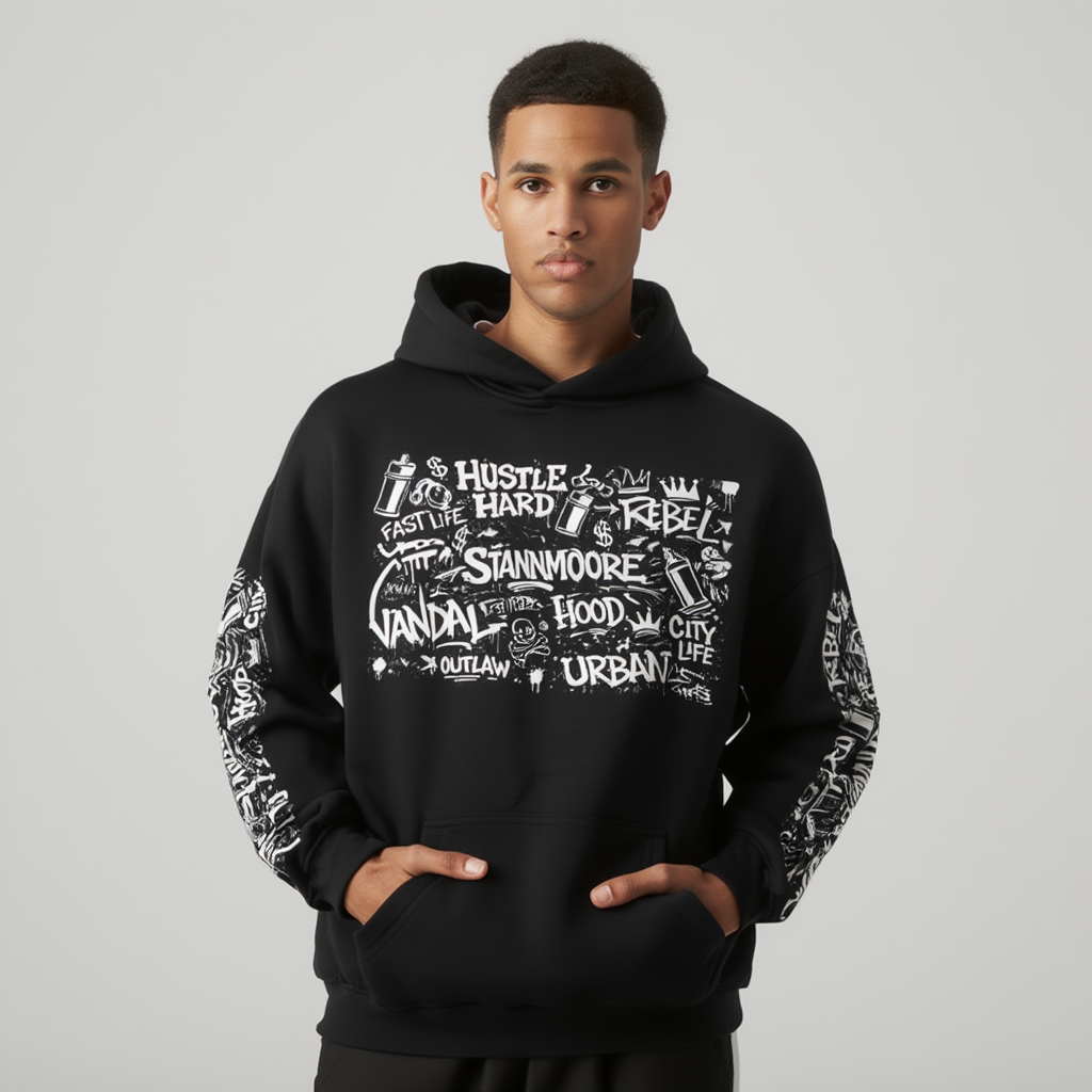 Urban Graffiti Oversize Hoodie