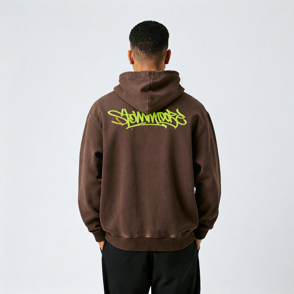 Vintage Washed Gradient Fleece Hoodie