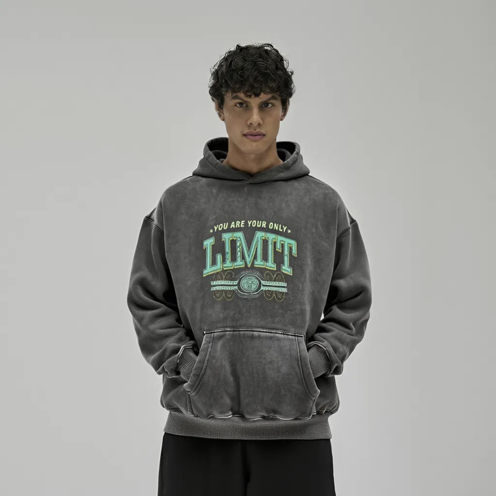 Snow Wash Fleece Oversize Hoodie