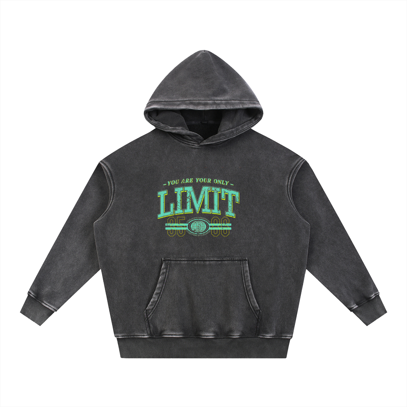Snow Wash Fleece Oversize Hoodie