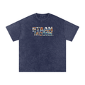 Snow Washed Oversized Cotton T-Shirt