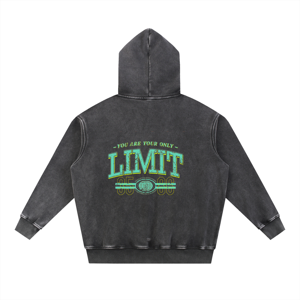 Snow Wash Fleece Oversize Hoodie